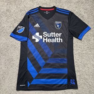 Adidas San Jose Quakes Soccer Jersey Black 2017 Home Kit Men’s Small Football